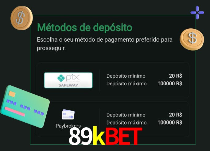 O cassino 89kbet oferece uma grande variedade de métodos de pagamento